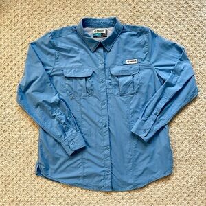 Magellan Outdoors Blue Long Sleeve Outdoor Fishing Shirt Size X-Large